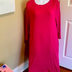 Long sleeve pink dress